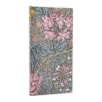 Morris Pink Honeysuckle Slim WTV Horizontal Hardcover Flexi 2026 Dayplanner