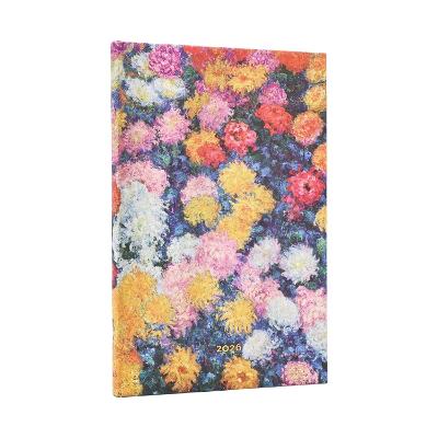 Monets Chrysanthemums Maxi WTV Vertical Hardcover Flexi 2026 Dayplanner