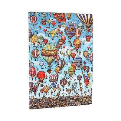 Paperblank Diary Balloon Festival Midi Horizontal Flexi Dayplanner 2025-2026