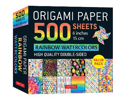 Origami Paper Rainbow Watercolors 15cm