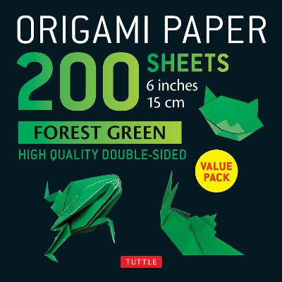 Origami Paper Forest Green 15 cm 200 Sheets