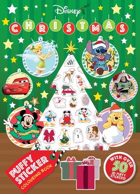 Disney Christmas Puffy Sticker Colouring Book