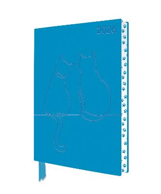 Two Happy Cats WTV 2026 Leather Diary
