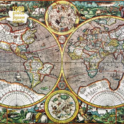 Puzzle Pieter van den Keere Antique Map of the World 1000pc Puzzle
