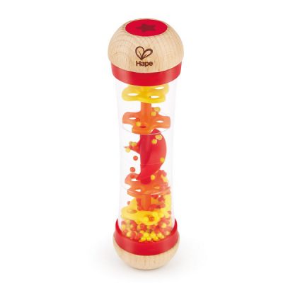 Hape Beaded Raindrops Rattle Red