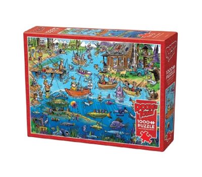 Doodle Town Gone Fishing 1000pc Puzzle