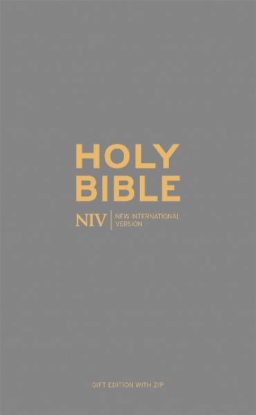 Pocket NIV Bible Charcoal with Zip
