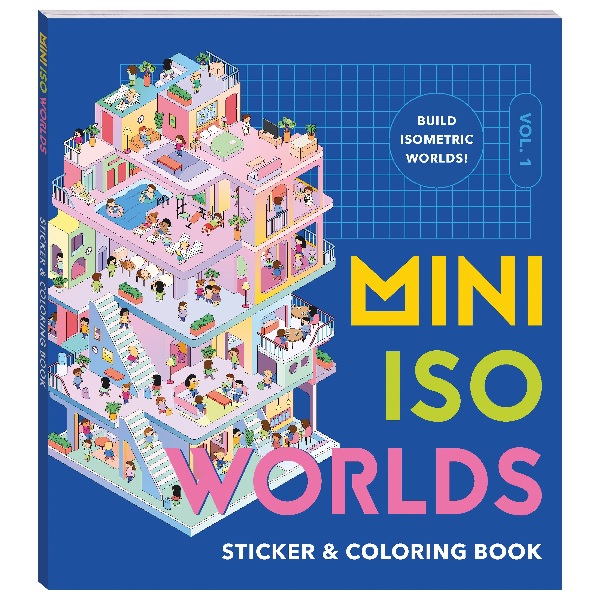 Mini Iso Worlds Sticker & Colouring Book