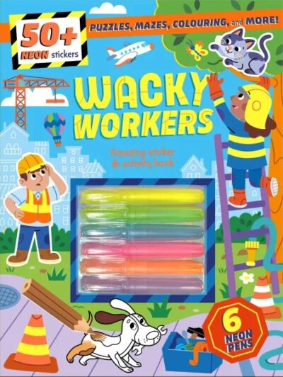 Wacky Workers Neon Sticker Activity Book