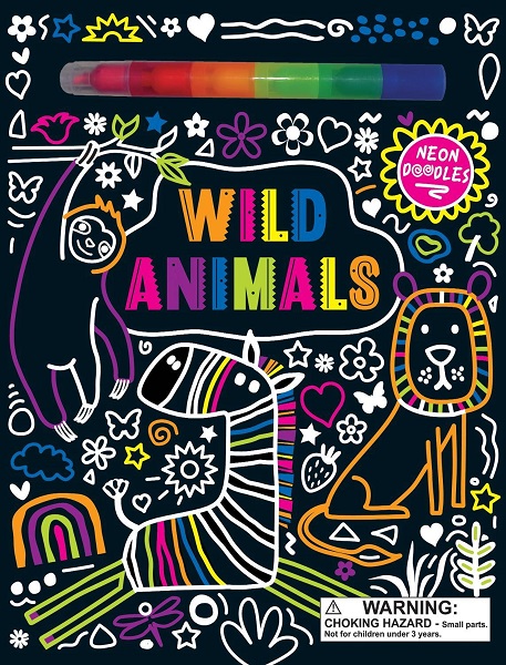 Neon Doodles Wild Animals
