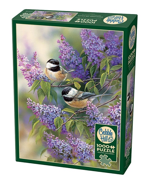 Chickadees and Lilacs 1000pc Puzzle