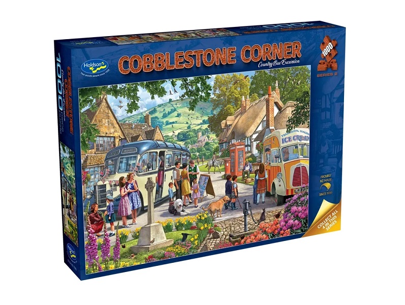 Cobblestone Corner Country Bus Excursion 1000pc Puzzle