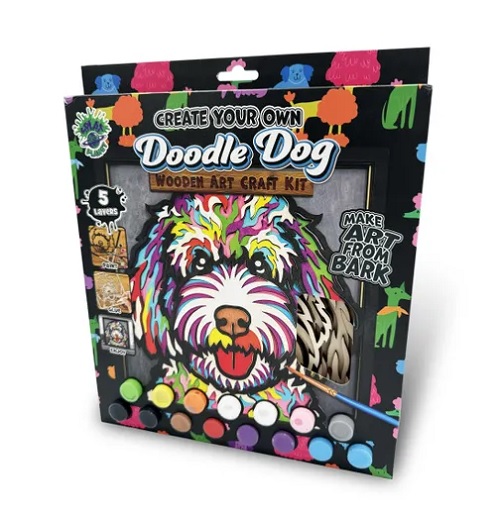 Doodle Dog Wooden Art