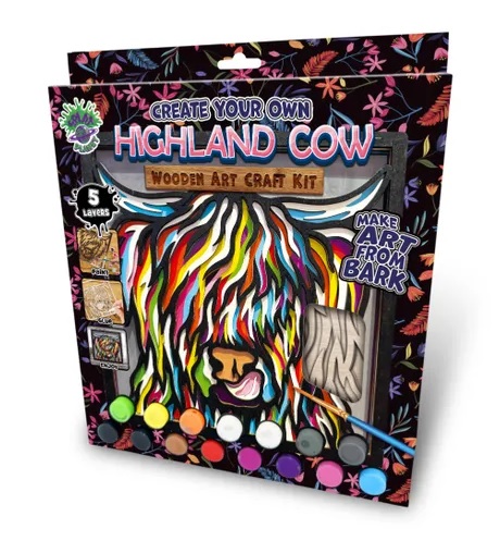 Highland Cow Wooden Art