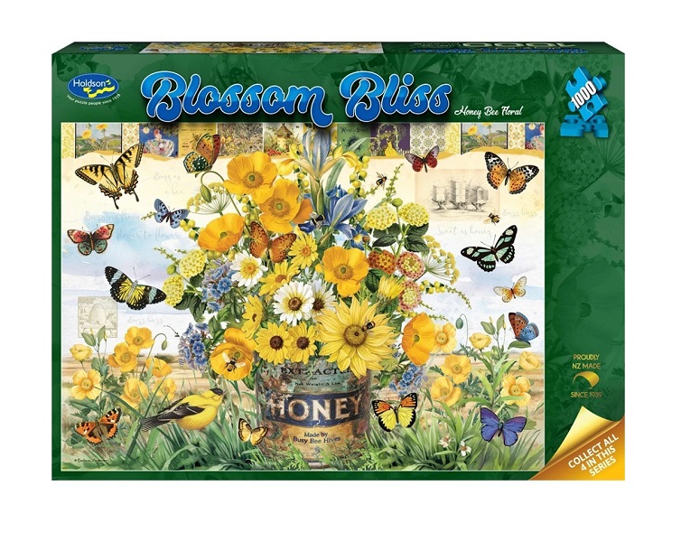 Blossom Bliss Honey Bee Floral 1000pc Puzzle