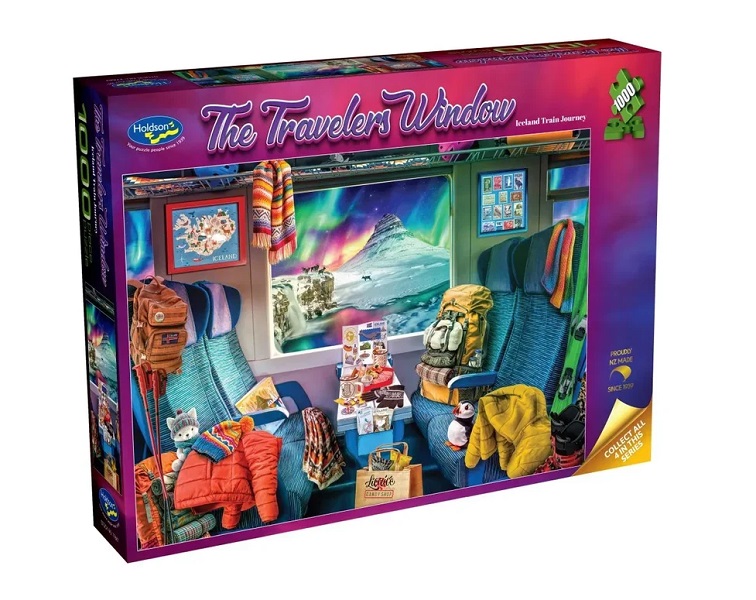 Travelers Window Iceland Train Journey 1000pc Puzzle