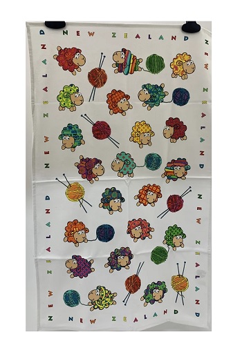 Teatowel NZ Knitted Sheep