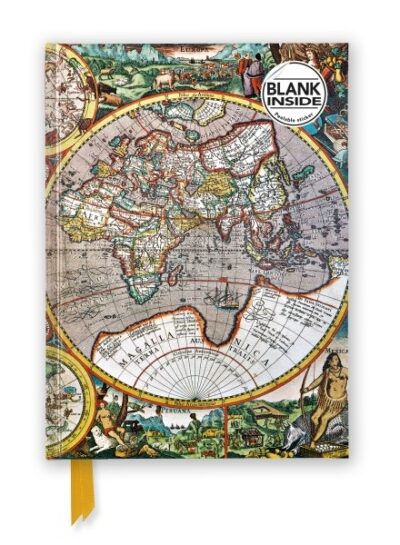 Antique Map Foiled Blank Journal