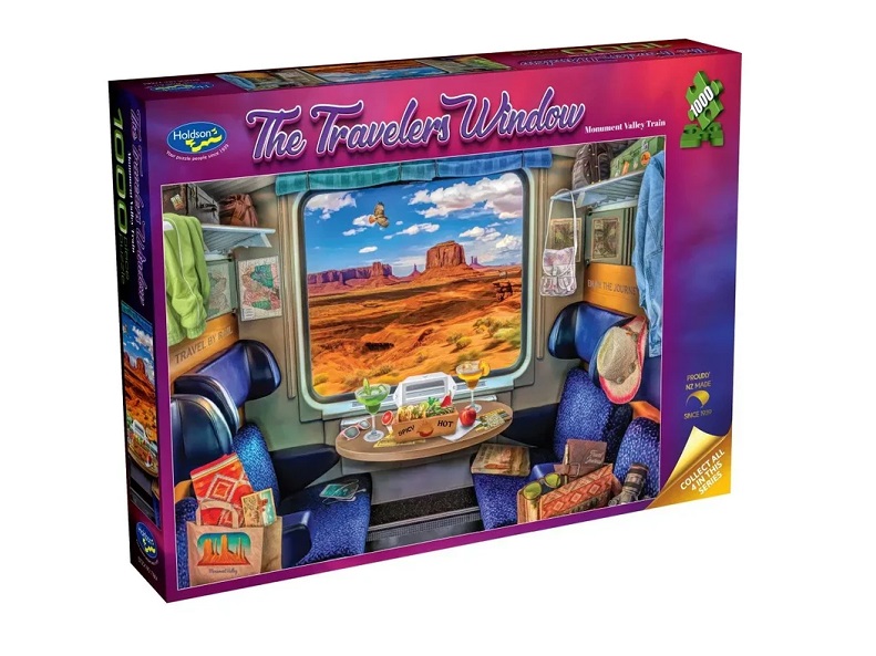 Travelers Window Monument Valley Train 1000pc Puzzle