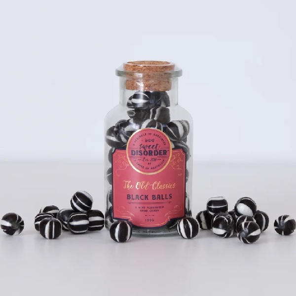 Old Classic Black Balls Candy Jar