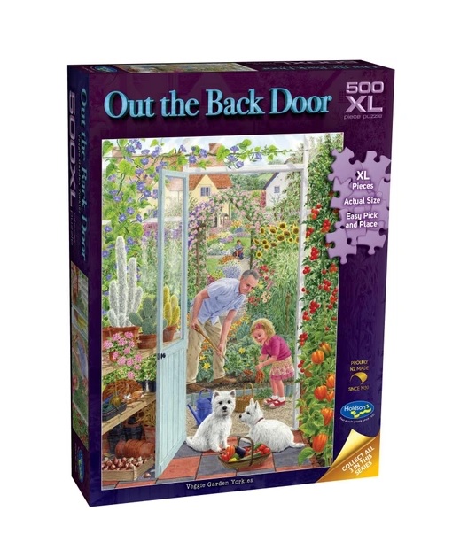 Out the Back Door Veggie Garden Yorkies 500xlpc Puzzle