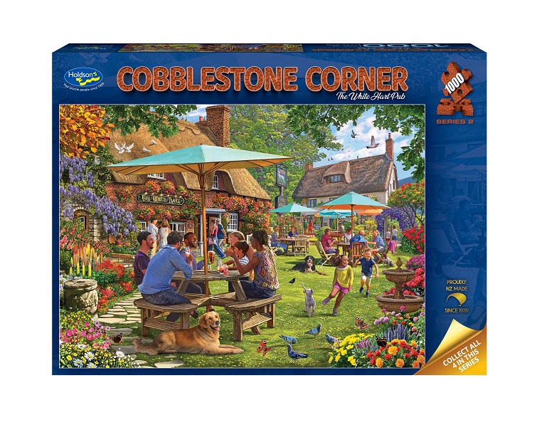 Cobblestone Corner The White Hart Pub 1000pc Puzzle