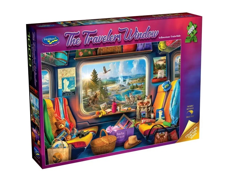 Travelers Window Yellowstone Train Ride 1000pc Puzzle